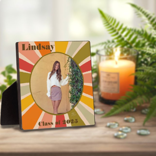 2025 Retro Stylish Fun Modern Grad Custom Plaque (Creator Uploaded)
