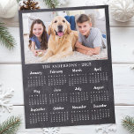 2025 Rustic Chalkboard Family Dog Photo Calendar Holiday Postcard<br><div class="desc">2025 Photo Calendar Cards - Send New Year Greetings or include in your Christmas cards, these photo calendar cards are perfect as Christmas and New Year cards to family and friends. Perfect to highlight or circle special family dates, anniversaries, birthdays, and reunions. Personalise these full year photo calendar cards with...</div>