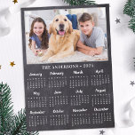 2025 Rustic Photo 12 Month Full Year Calendar Holiday Card<br><div class="desc">2025 Photo Calendar Cards - Send New Year Greetings or include in your Christmas cards, these 5x7 photo calendar cards are perfect as Christmas and New Year cards to family and friends. Perfect to highlight or circle special family dates, anniversaries, birthdays, and reunions. Personalise these full year photo calendar cards...</div>