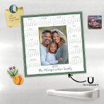 2025 Sage Green Photo Calendar Holiday Card<br><div class="desc">2025 Modern Sage Green Photo Magnetic Calendar Holiday Card in white, with a modern Sage Green border. Add your photo and name for a fun, personalised gift! Perfect for stocking stuffers or small gifts for friends, family, and loved ones. ✨THIS IS FOR 2025.✨ Please contact us at cedarandstring@gmail.com if you...</div>