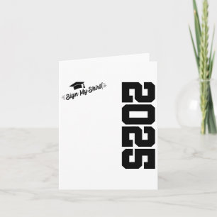 2025 Senior Graduation - Autograph Shirt - Cl Of 2 Card