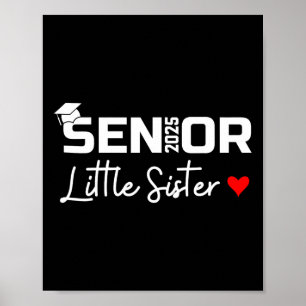 2025 Senior Little Sister Graduate Cute Heart Cl O Poster