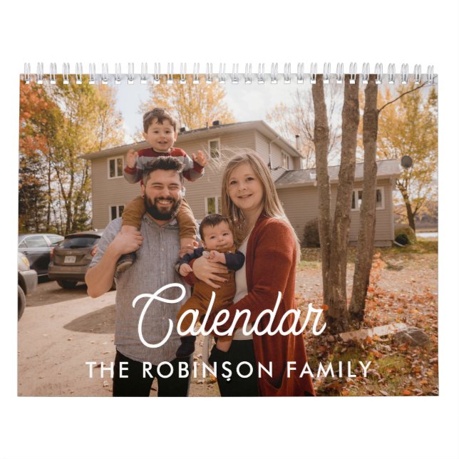 2025 Simple Create Your Own Custom Family Photo  Calendar (Cover)