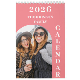 2025 Simple Modern Custom 14 Photos Family Calendar