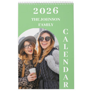 2025 Simple Modern Custom 14 Photos Family Calendar