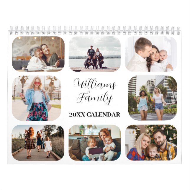 2025 Simple Modern Custom 21 Photos Family Calendar (Cover)