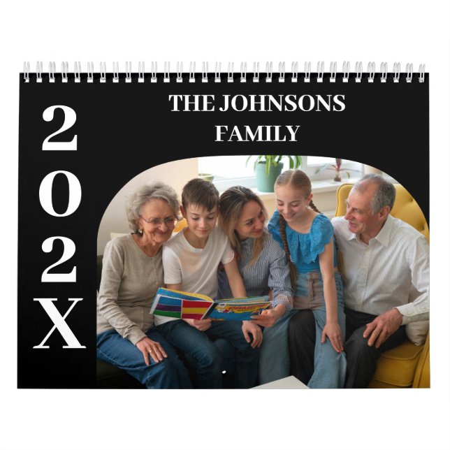 2025 Simple Modern Custom Photos Family  Calendar (Cover)