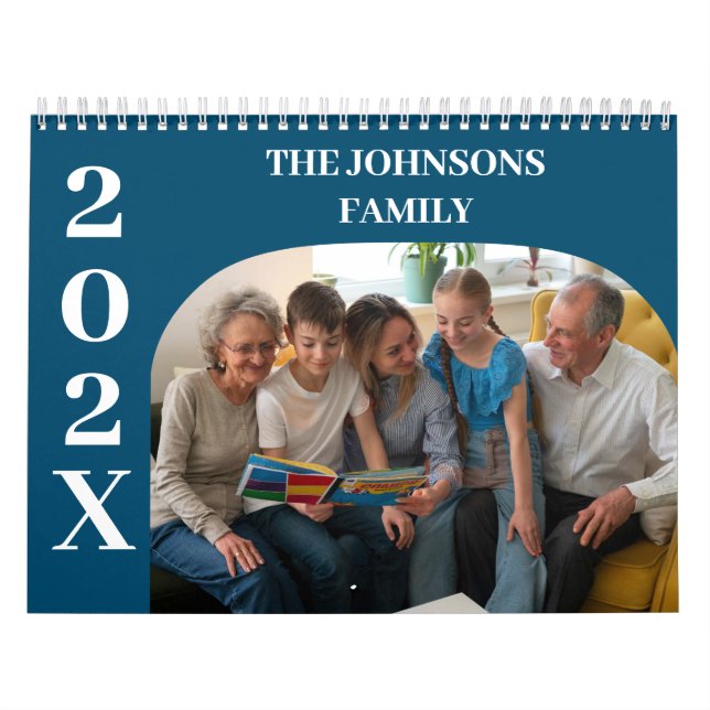 2025 Simple Modern Custom Photos Family  Calendar (Cover)