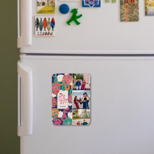 2025 Snake Flower Chinese New Year 3 Photos Magnet