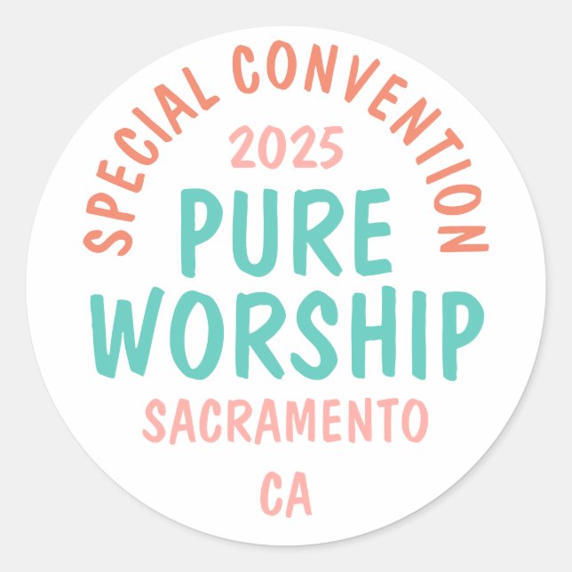 2025 Special Convention | JW  Classic Round Sticker (Front)