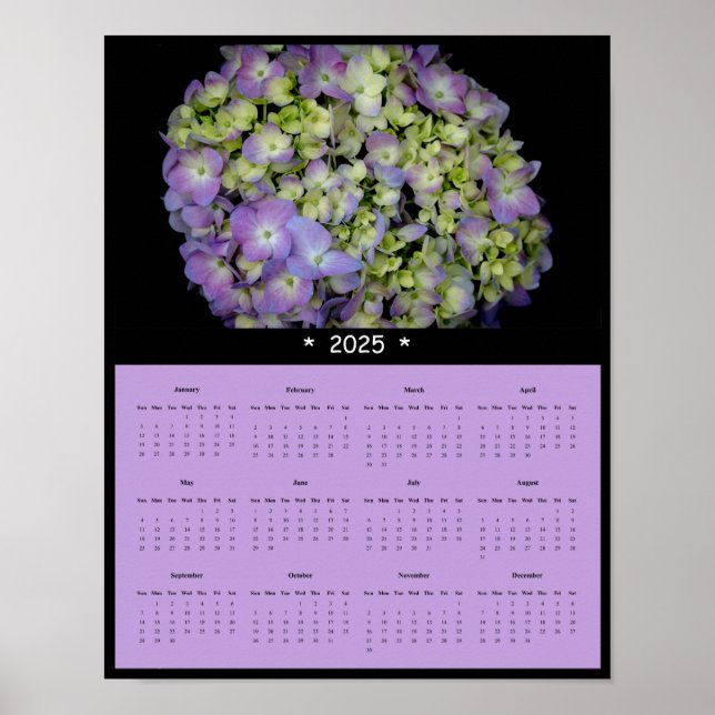 2025 Spring Flowers Wall Calendar Poster (Front)