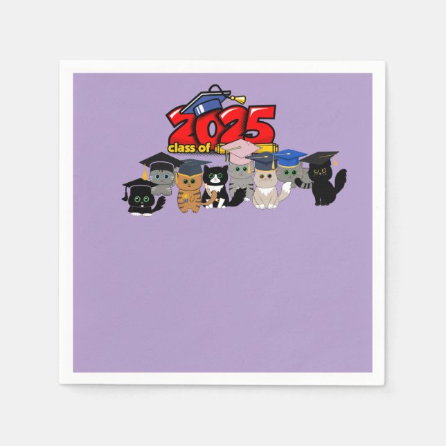 2025  "Straight Outta Senior Year"Graduation Party Napkin (Front)