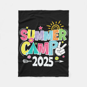 2025 Summer Camp 2025 Summer Vacation Matching Fam Fleece Blanket