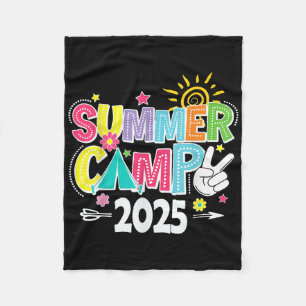 2025 Summer Camp 2025 Summer Vacation Matching Fam Fleece Blanket