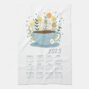 2025 Tea Towel Calendar Country Kitchen Decor 