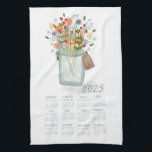 2025 Tea Towel Calendar Flower Jar Kathrin Legg<br><div class="desc">2025 Tea Towel Calendar Flower Jar illustrated by Kathrin Legg. A beautiful Christmas gift for mum,  grandma or any kitchen lover. It is practical and everlasting. You can personalise this gift by circling a special date and giving it as a wedding gift,  birthday gift or other significant dates.</div>