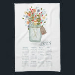 2025 Tea Towel Calendar Flower Jar Kathrin Legg<br><div class="desc">2025 Tea Towel Calendar Flower Jar illustrated by Kathrin Legg. A beautiful Christmas gift for mum,  grandma or any kitchen lover. It is practical and everlasting. You can personalise this gift by circling a special date and giving it as a wedding gift,  birthday gift or other significant dates.</div>