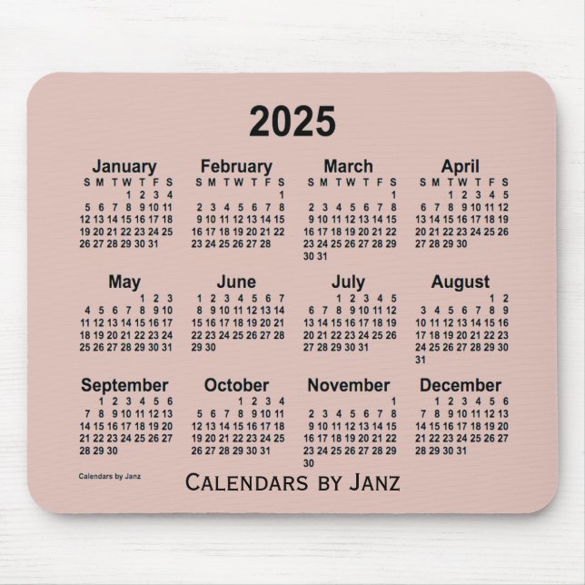 2025 Thistle Calendar by Janz Mouse Pad (Front)