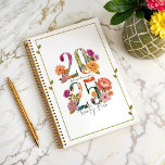 2025 Vibrant Watercolor Botanical Floral Design Planner<br><div class="desc">Stay organised and inspired throughout 2025 with our vibrant watercolor floral and greenery personalised planner. Designed to bring beauty and functionality to your daily planning, this stunning planner features hand-painted watercolor florals and lush greenery that reveals "2025". Personalise this beautiful planner with your name. Whether as a thoughtful gift or...</div>