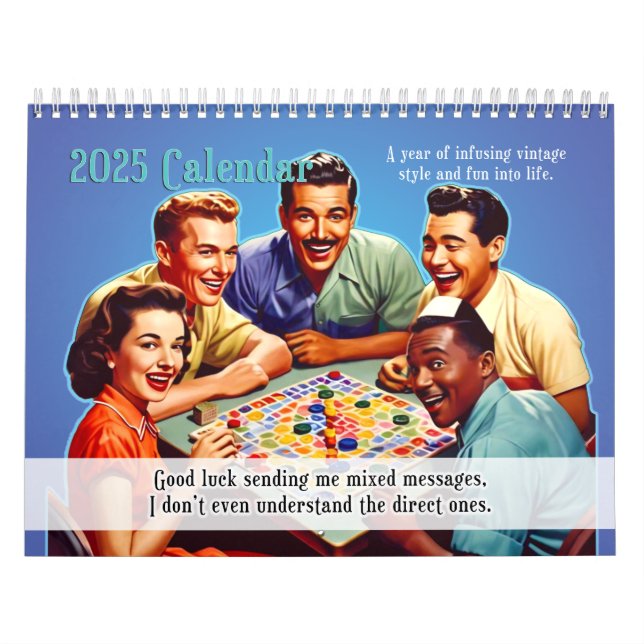 2025 Wall Calendar - Vintage Style Fun (Cover)