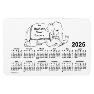 2025 White Elephant Calendar by Janz 4x6 Magnet