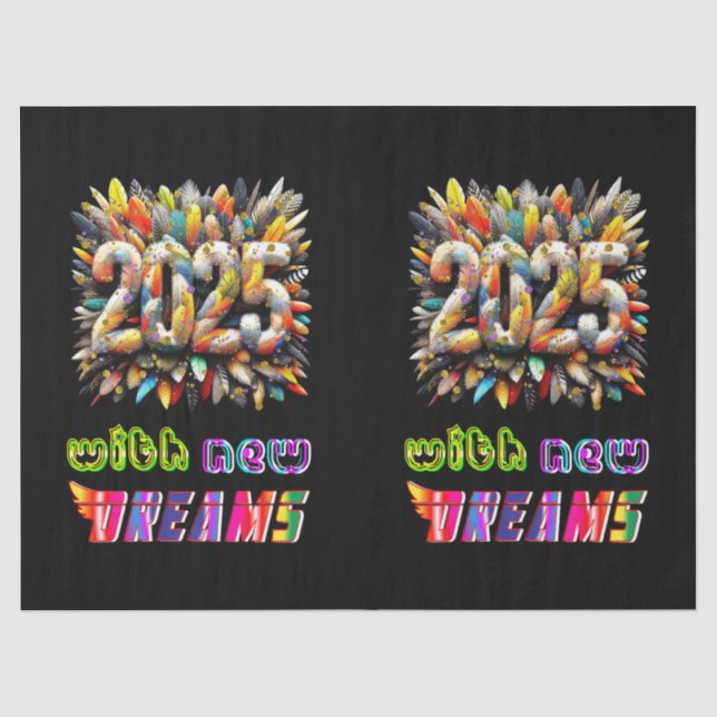 2025 With New Dreams Tissue Paper (Front)