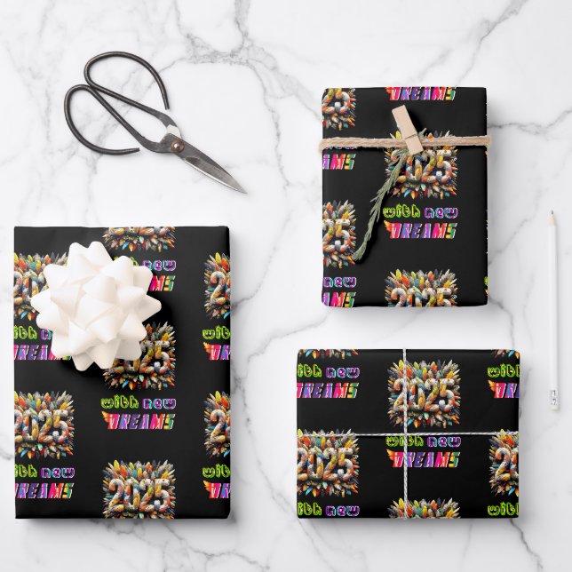 2025 With New Dreams Wrapping Paper Sheet (Front)