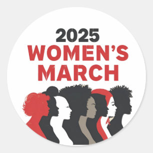 2025 Women’s March Equality Empowerment Women Classic Round Sticker