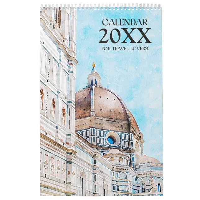 2025 World Landmark Wall Calendar with Art (Cover)