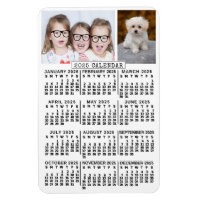 2025 Year Monthly Calendar White | Photo Template