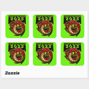 2025 YEAR OF THE SNAKE chinese new year gift idea Square Sticker