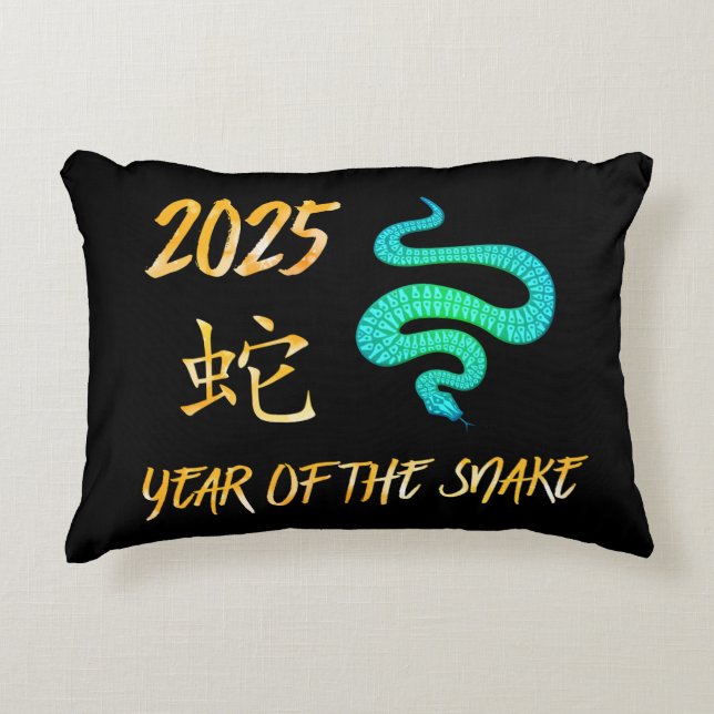 2025 Year Of The Snake Decorative Cushion (Front)