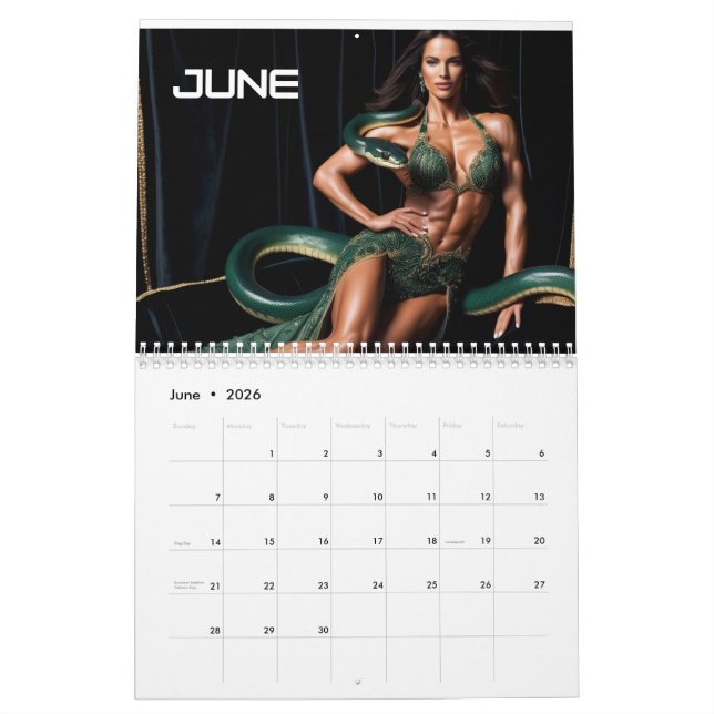 2025 Year of the Snake FITTEST WOMEN Calendar (Jun 2026)