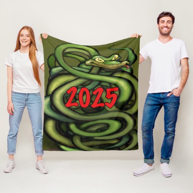 2025 Year of the Snake Fleece Blanket (In Situ)