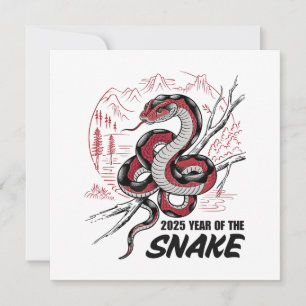 2025 Year Of The Snake  Holiday Card