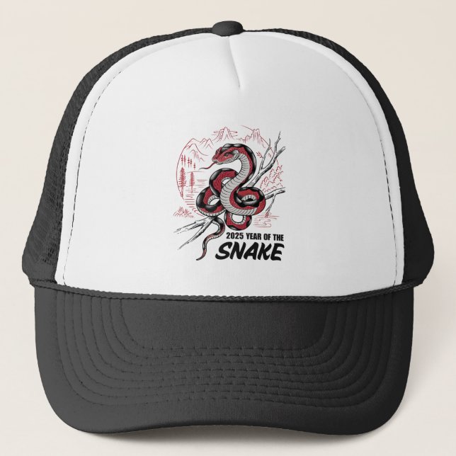 2025 Year Of The Snake  Trucker Hat (Front)