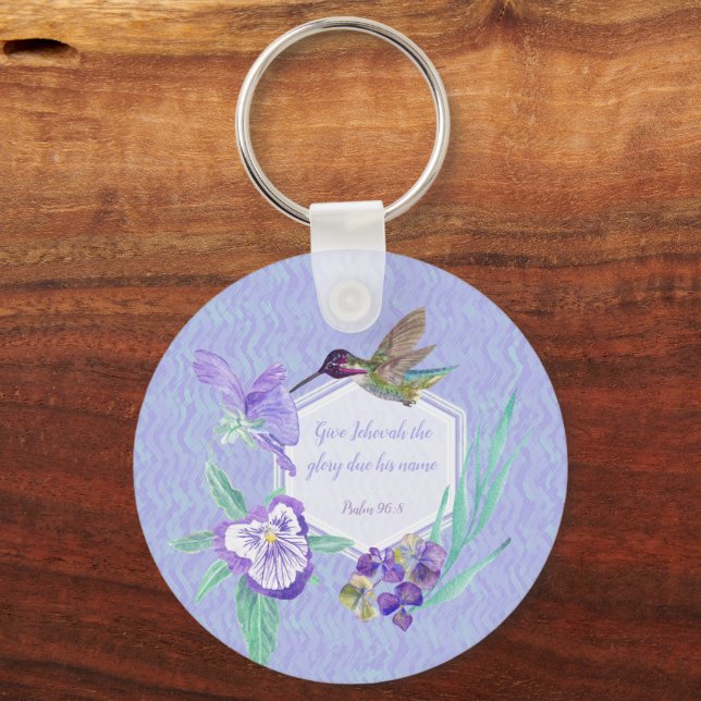 2025 year text Give Jehovah glory Key Ring (Front)