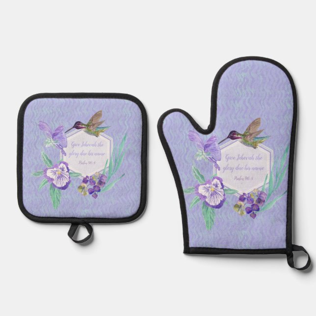 2025 year text JW Oven Mitt & Pot Holder Set (Front)