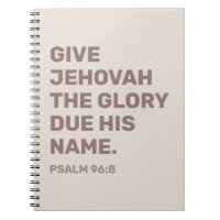 2025 Year Text Notebook – Psalm 96:8 | JW Notebook