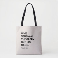 2025 Year Text Psalm 96:8 | JW Tote Bag