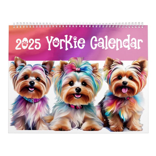 2025 Yorkshire Terrier "Yorkie" Monthly Calendar (Cover)