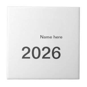 2026 2027 2028 name title here year bold letter  ceramic tile