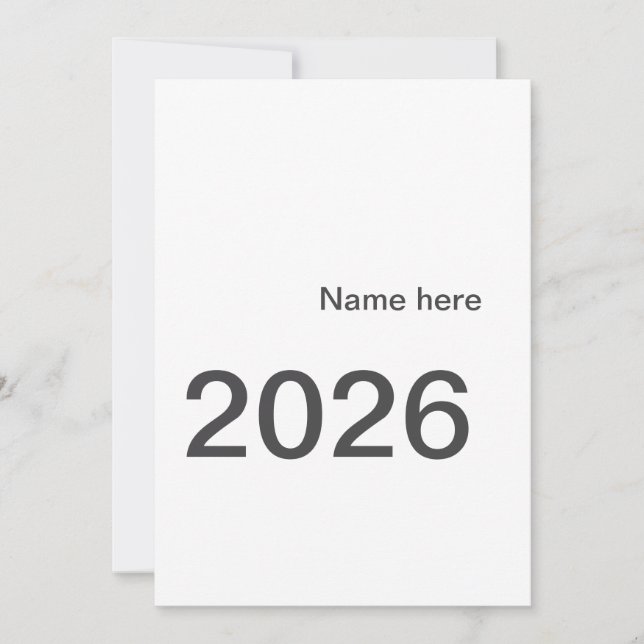 2026 2027 2028 name title here year bold letter  invitation (Front)