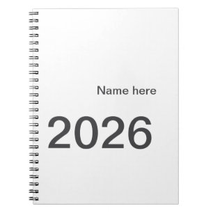 2026 2027 2028 name title here year bold letter notebook
