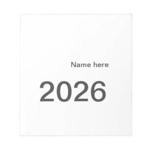 2026 2027 2028 name title here year bold letter notepad