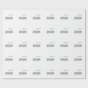 2026 2027 2028 name title here year bold letter wrapping paper