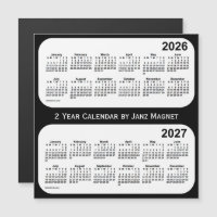 2026-2027 Black and White 2 Year Calendar by Janz