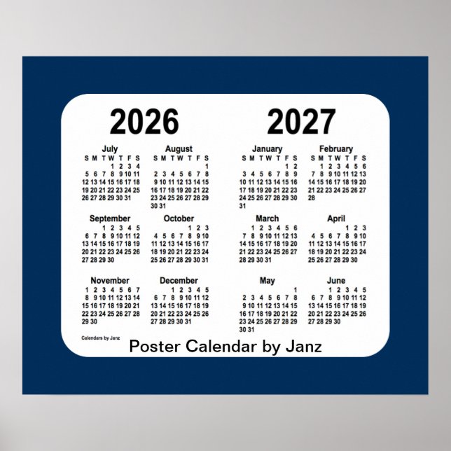 2026-2027 Police Box Blue School Calendar by Janz Poster (Front)