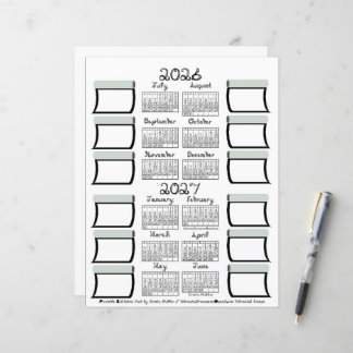 2026-2027 School Year Calendar Fabric Font & Bolts