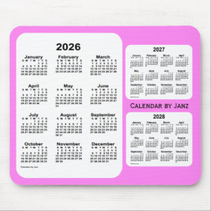2026-2028 Violet 3 Year Calendar by Janz Mouse Pad